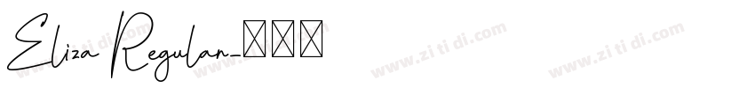 Eliza Regular字体转换